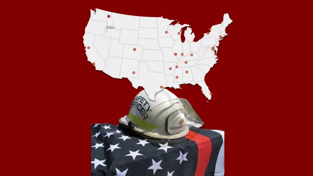 How many firefighters have been killed by gunfire, ambushes on duty?