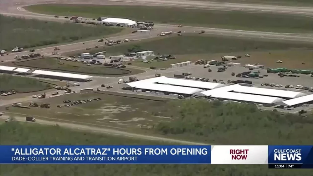 Trump visits site of new 'Alligator Alcatraz' immigration detention facility in Florida