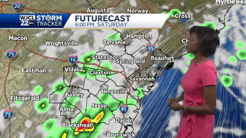 Showers and moderate rip current risk for Sunday