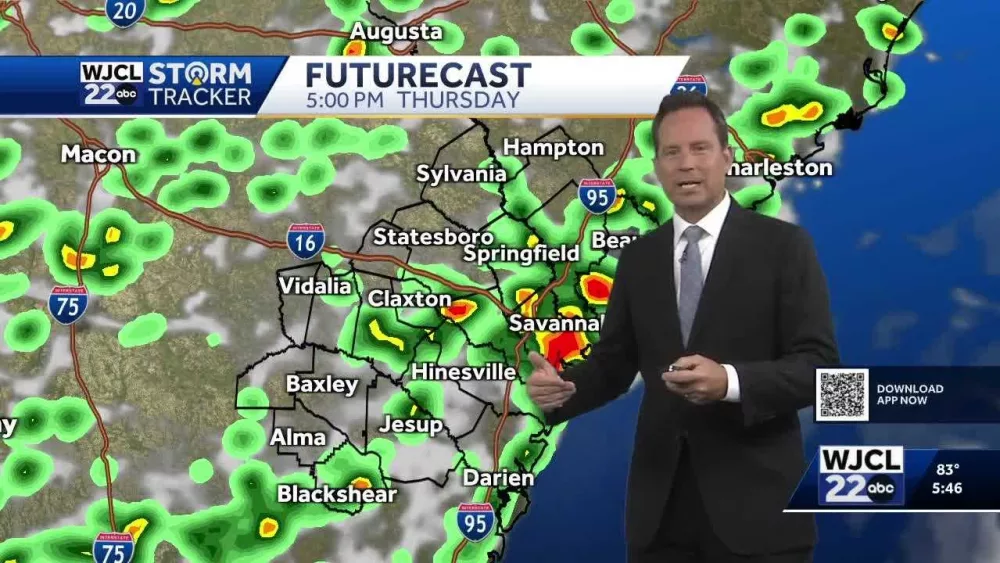 Impact Day Thursday...the timing of thunderstorms, possible heavy rain for SE Georgia, Lowcountry