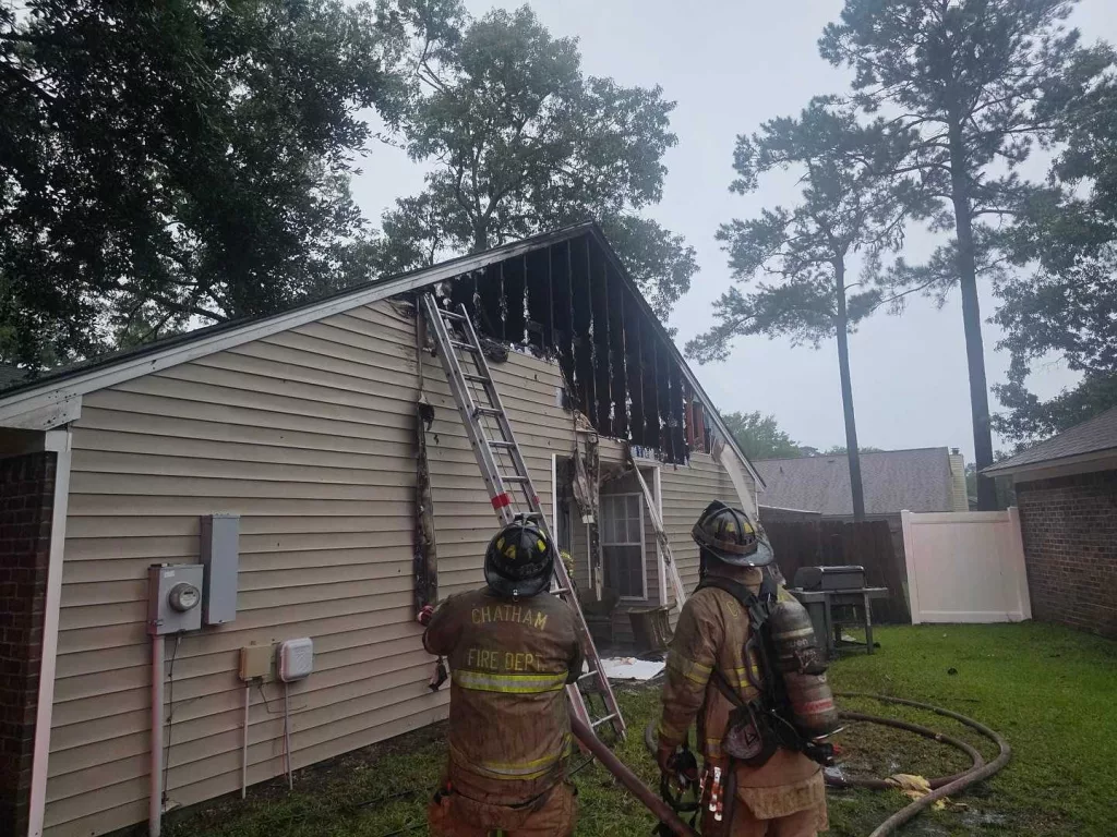 Officials: lightning possibly started a house fire Thursday