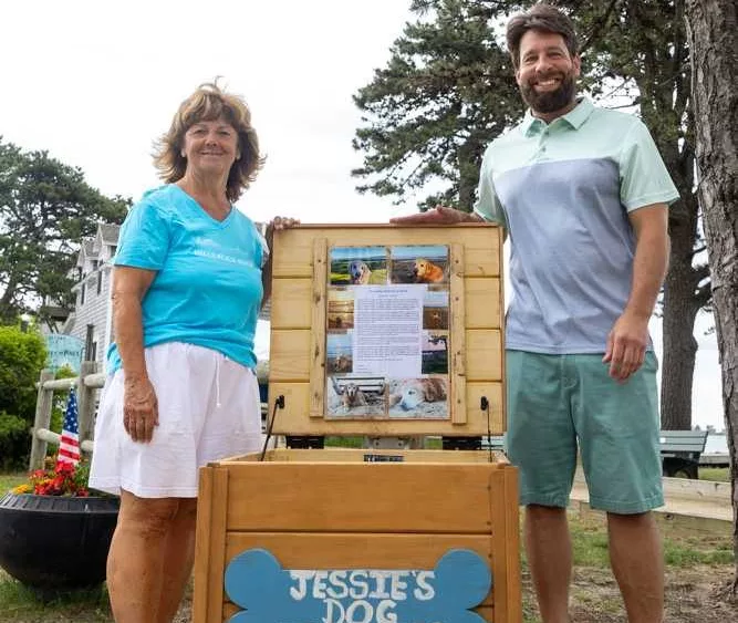 Maine community honors memory of beloved dog with toy box stocked by neighbors