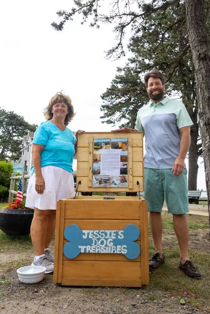 Maine community honors memory of beloved dog with toy box stocked by neighbors