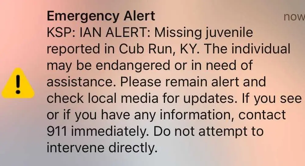 A missing Kentucky 5-year-old prompted an 'Ian Alert' and was found dead. What is an 'Ian Alert'?