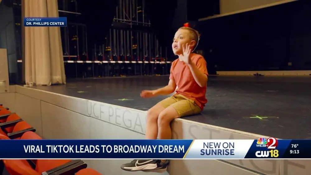 Viral TikTok leads boy to his Broadway dream