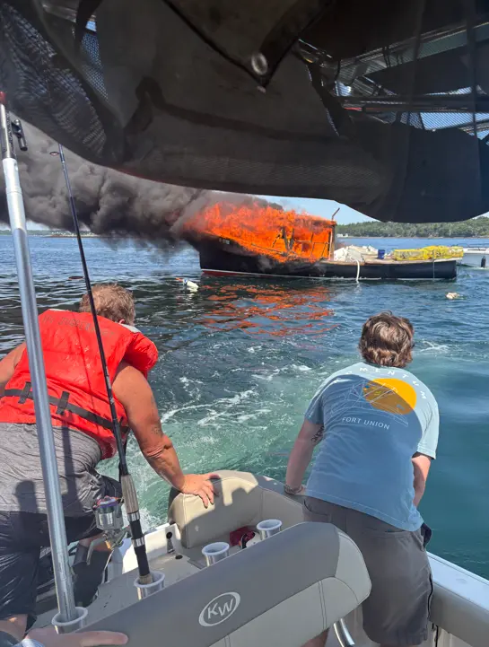 Boater in Maine helps rescue man, dog after lobster boat explosion