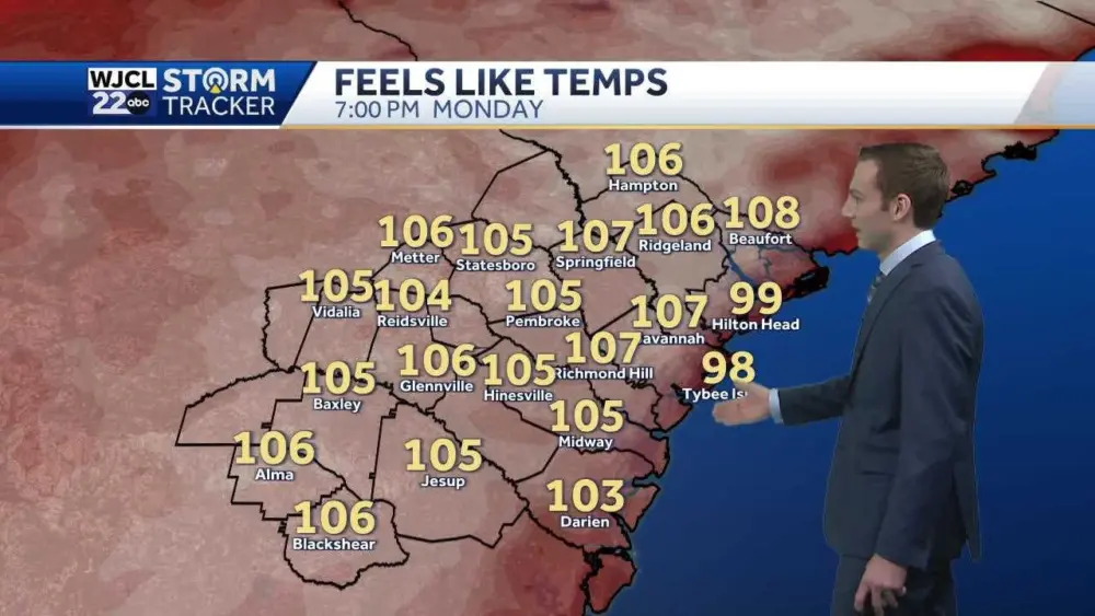 Hot and humid on Monday for Southeast Georgia and the Lowcountry
