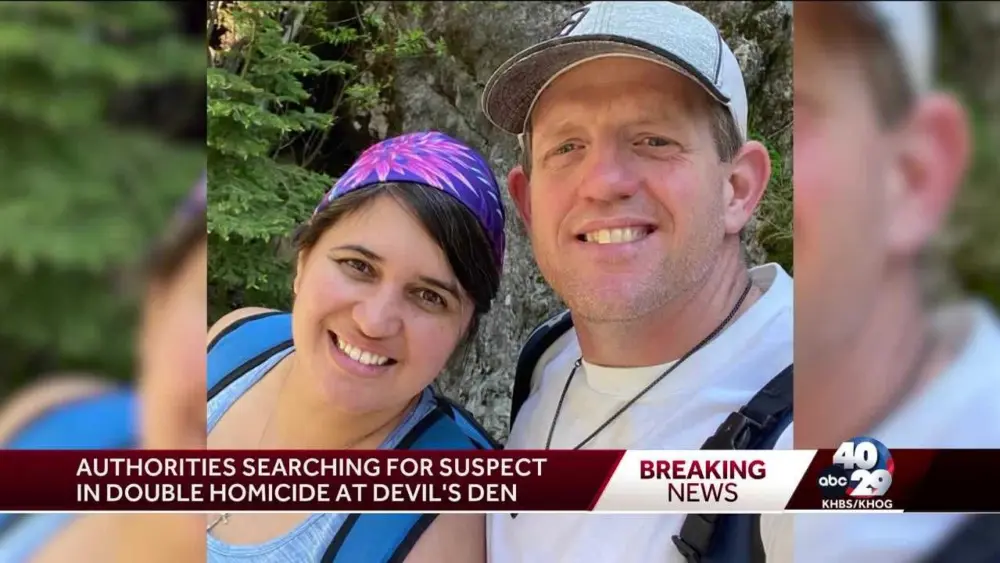 Manhunt underway after couple found dead on walking trail in Arkansas state park