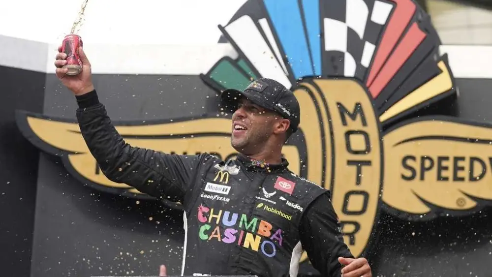 Bubba Wallace becomes first Black driver to win major race on Indianapolis' oval