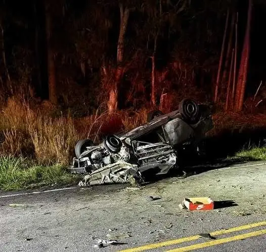 Beaufort County crash ends with burning car, no driver found