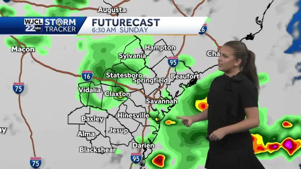 Spotty showers and thunderstorms with cooler conditions this weekend