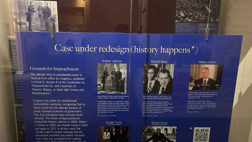 Smithsonian removes reference to Trump’s impeachments from presidency exhibit