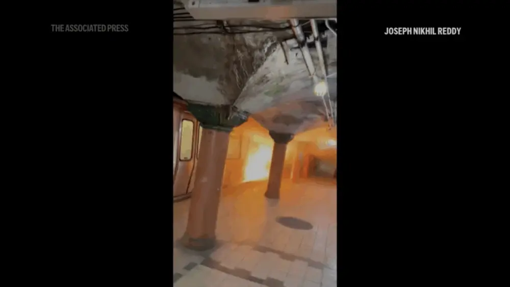 WATCH: Flames and smoke force passengers to flee New York City area train