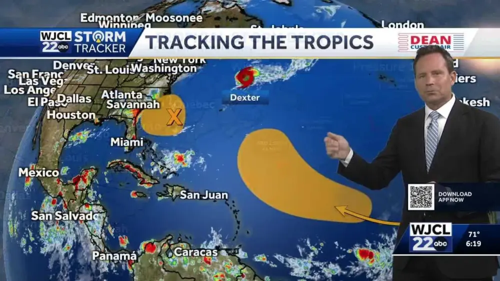 Tracking another round of thunderstorms and the latest on the potential for tropical development