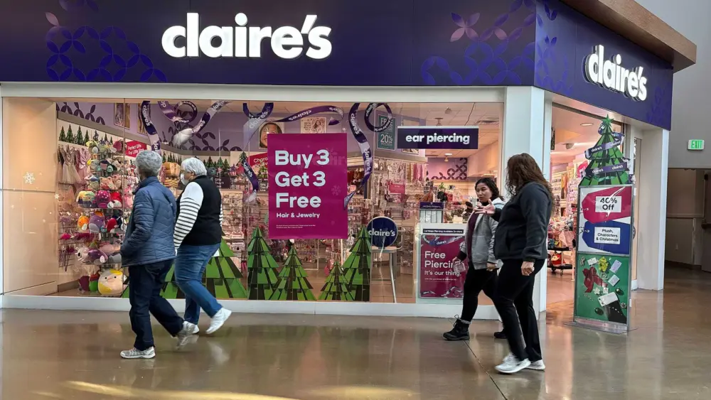 Claire's, a mall staple for tweens, files for bankruptcy — again