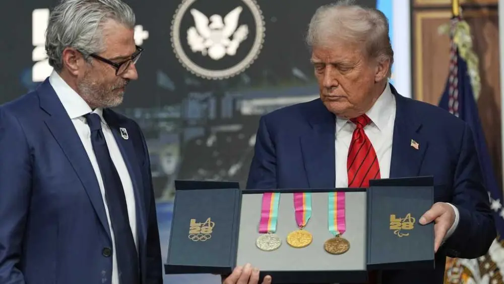 President Donald Trump signs executive order to create 2028 Los Angeles Olympics task force