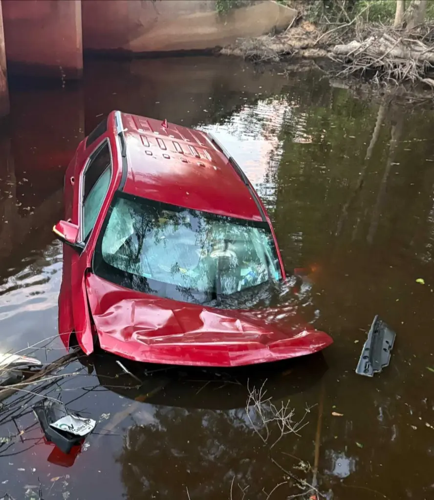 Woman and toddler rescued after crashing into water in Evans County
