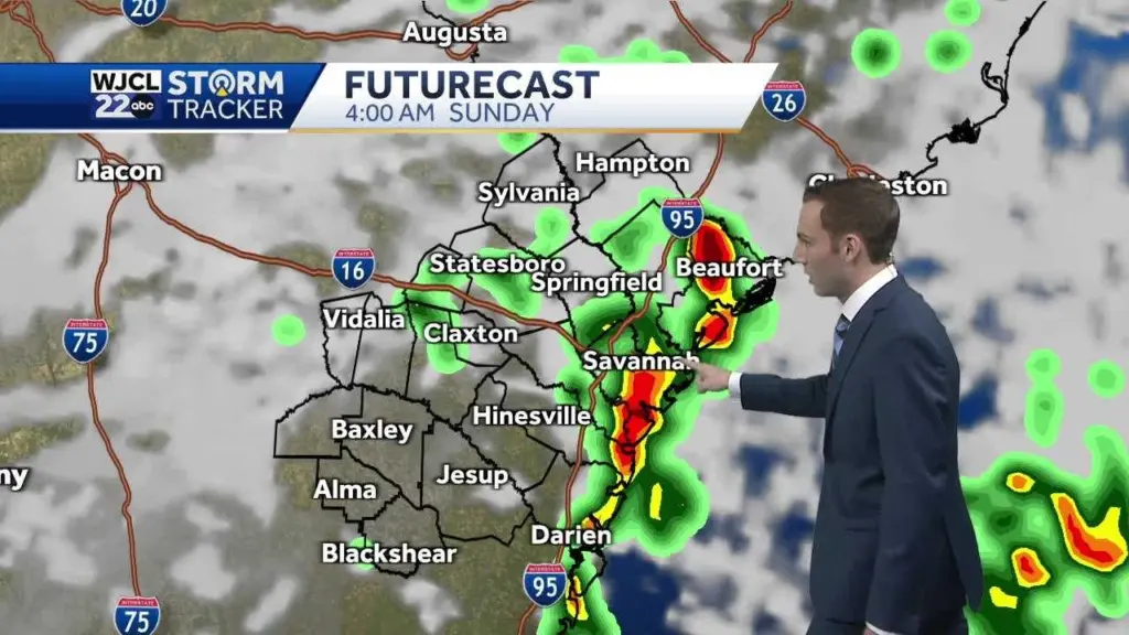 Higher rain chances remain in the forecast for Southeast Georgia and the Lowcountry on Sunday