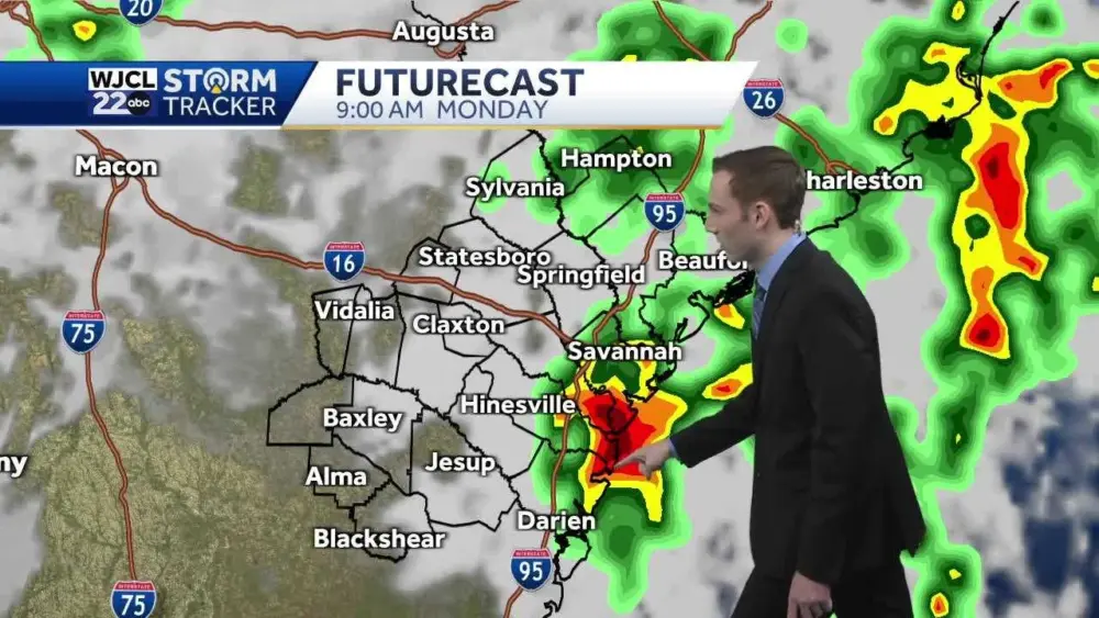 Rainy start to the work week for Southeast Georgia and the Lowcountry