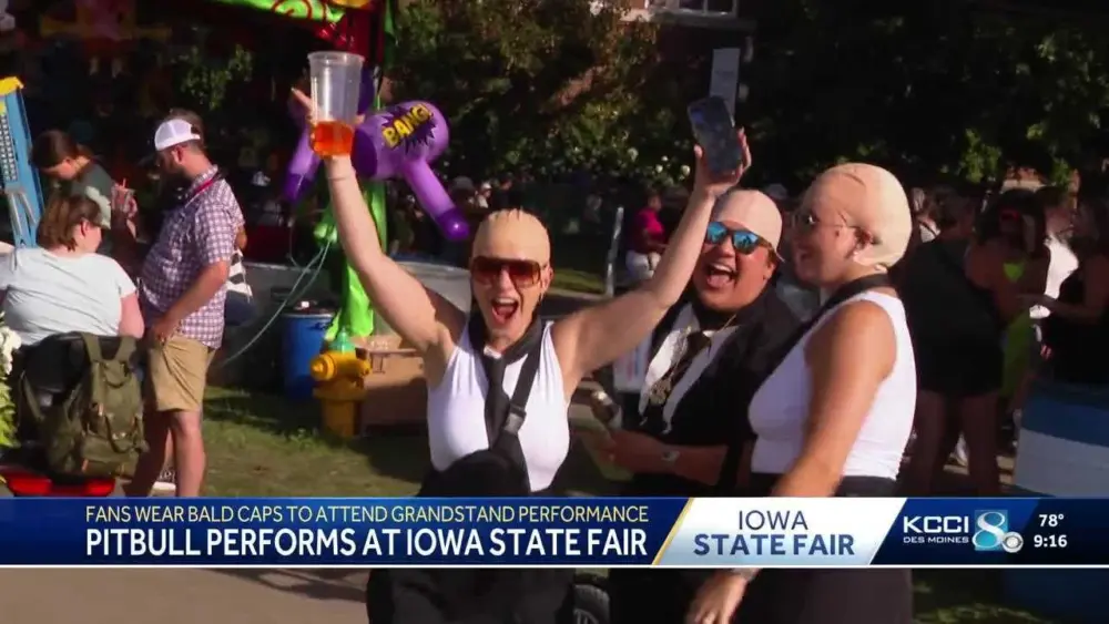 Pitbull fans dress up as 'Mr. Worldwide' at Iowa State Fair