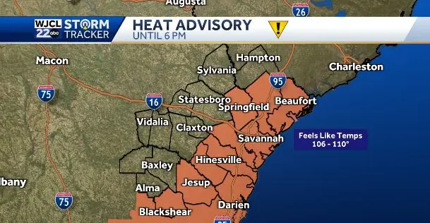 Heat Advisory for Savannah and the Lowcountry