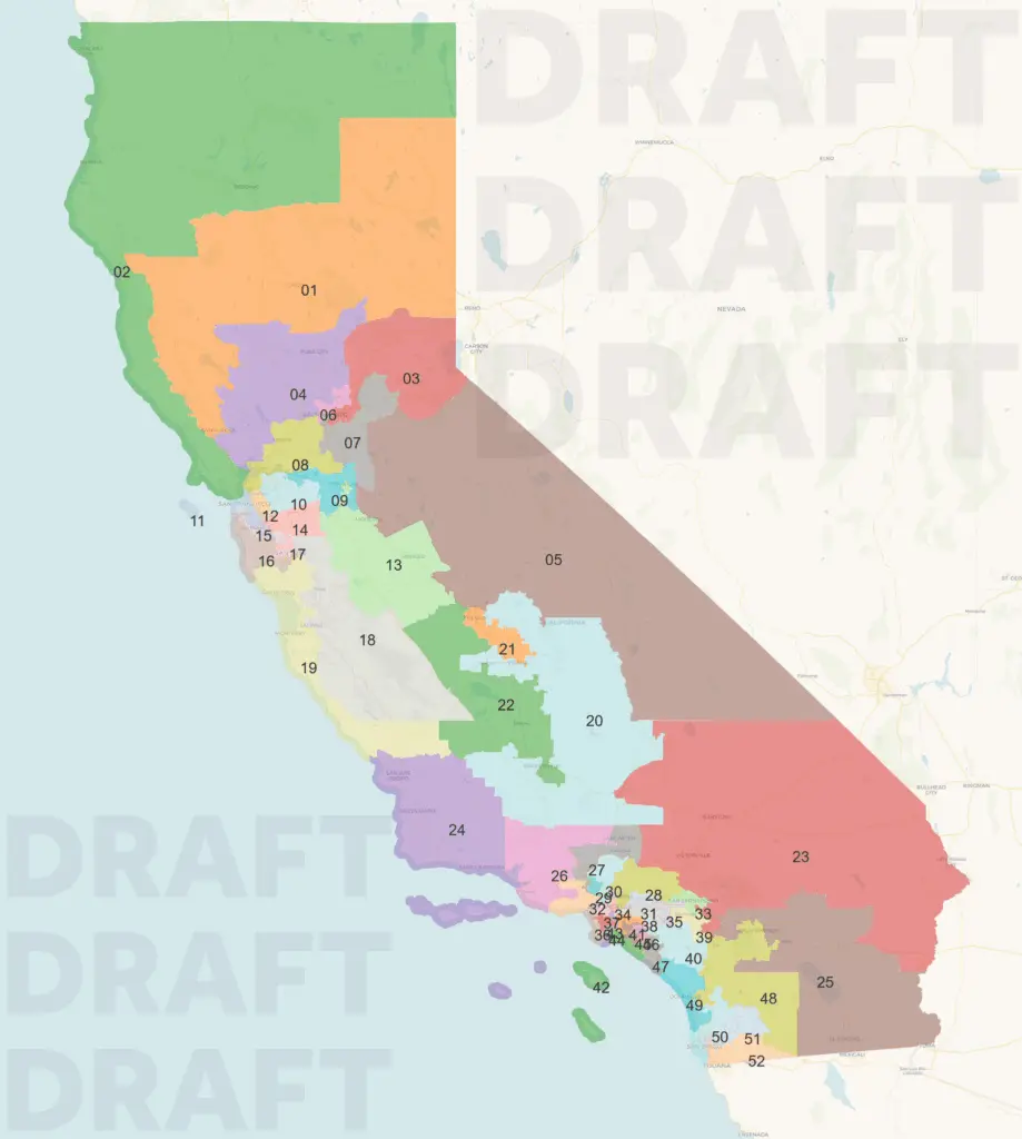 Maps show how California's redrawn congressional lines could look