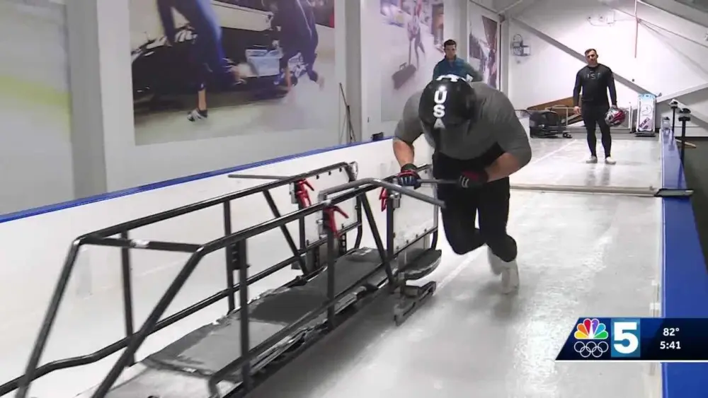 What heat wave? These US bobsledders are already training for the Olympics on real ice
