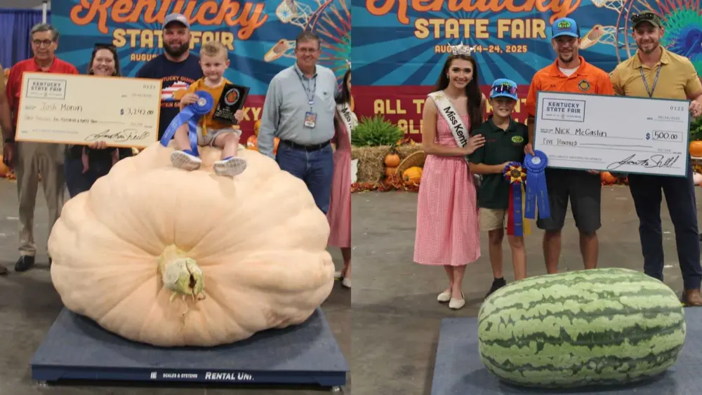 Kentucky State Fair's largest pumpkin beats last year's by nearly 500 pounds