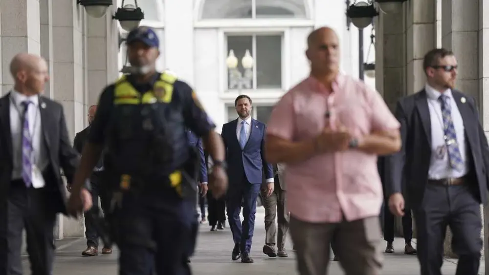 JD Vance and Pete Hegseth visit National Guard troops amid DC protests over Trump's crackdown