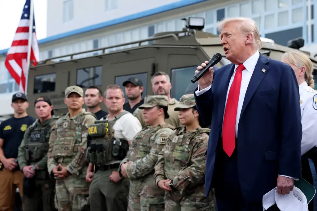 "We're going to make it safe": President Trump thanks National Guard, federal agents amid DC trip
