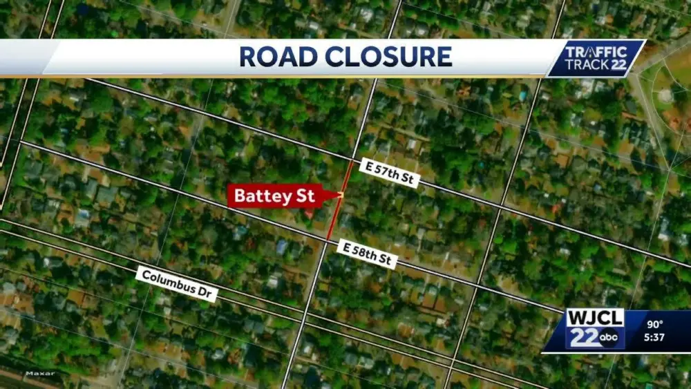 Savannah road shut down for weeks