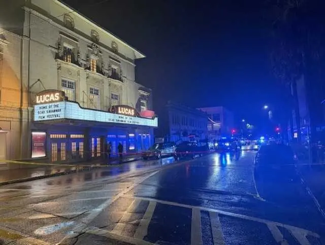 Heavy Police Presence near Lucas Theatre