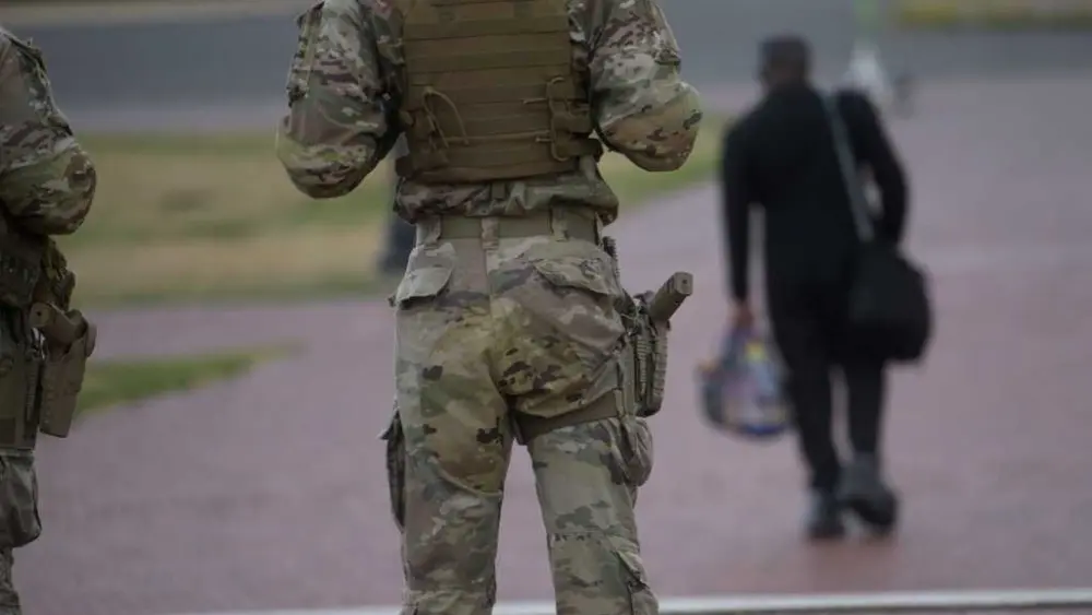 Some Guard units in Washington are now carrying firearms, Pentagon says