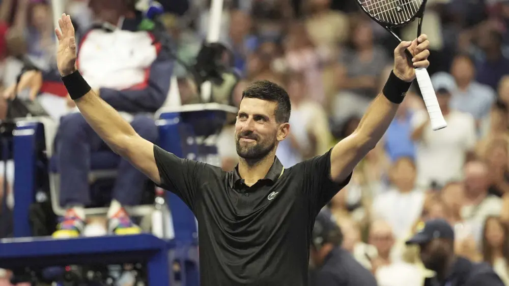 Djokovic jokes that he's challenging Serena Williams to come back to tennis