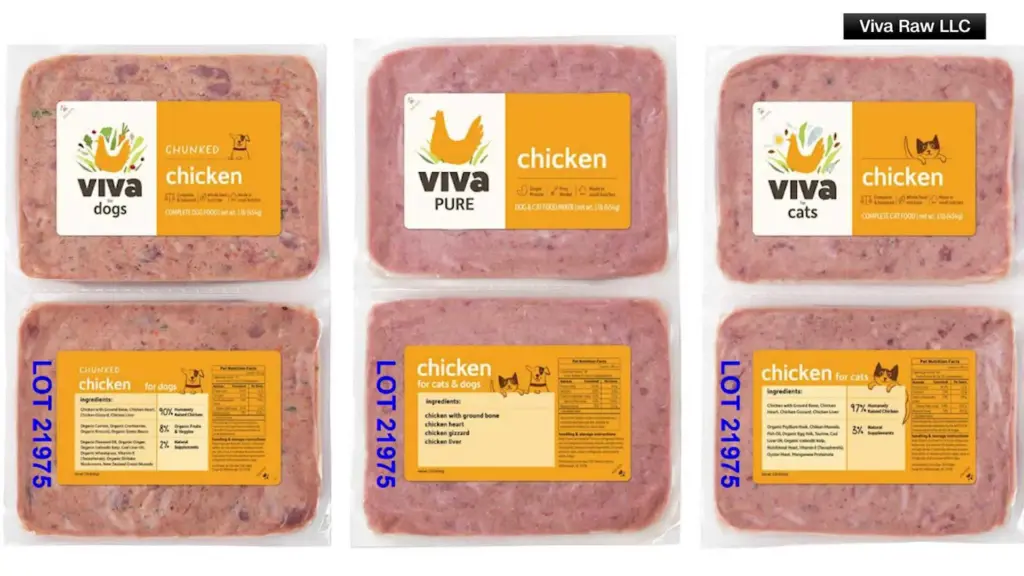 Pet food recalled due to potential contamination of salmonella, listeria