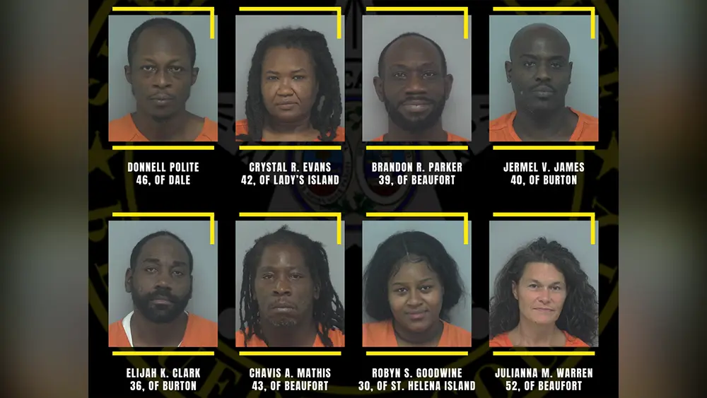 Investigation into drugs, gun violence leads to 8 arrests in Beaufort County