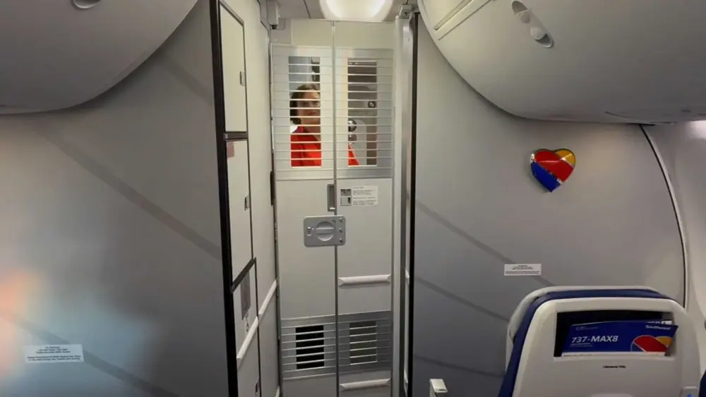 Southwest Airlines' new planes fly with barrier to protect the cockpit when the door is opened mid-flight