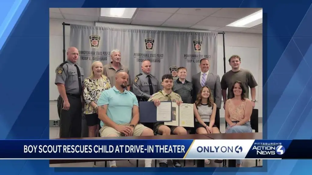 'Something that I had to do': Boy Scout honored after saving boy's life at drive-in