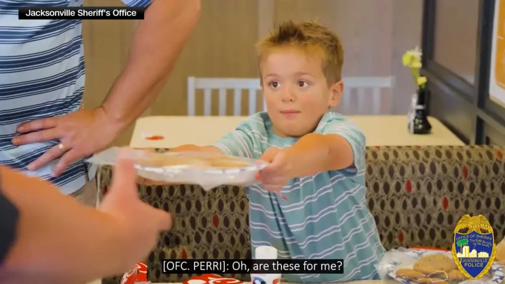 Body camera video shows 5-year-old's surprising Chick-fil-A breakfast adventure