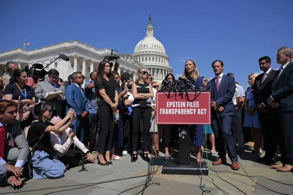 Survivors, lawmakers demand release of all Jeffrey Epstein files