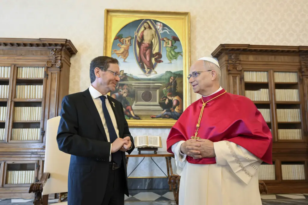 Pope Leo insists on 2-state solution to end Gaza war as death toll passes 64,000