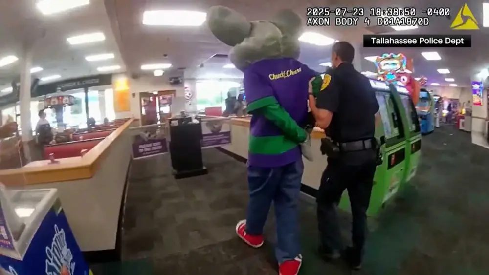 VIDEO: Florida police release body cam footage of Chuck E. Cheese mascot arrest