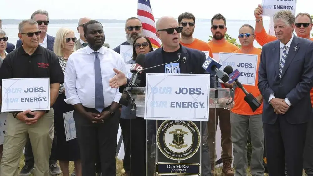 States and developer sue the Trump administration for halting work on New England offshore wind farm