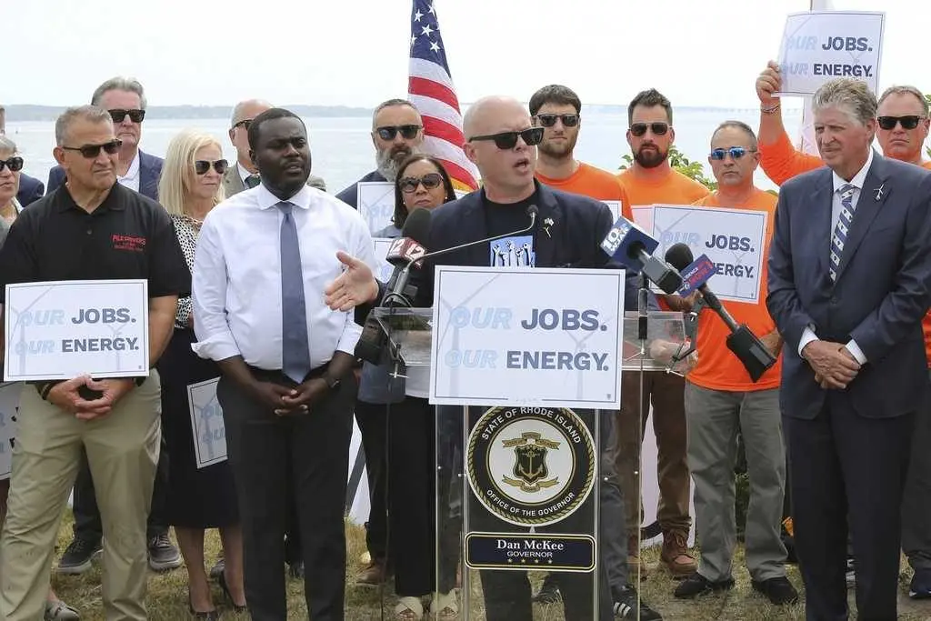 States and developer sue the Trump administration for halting work on New England offshore wind farm