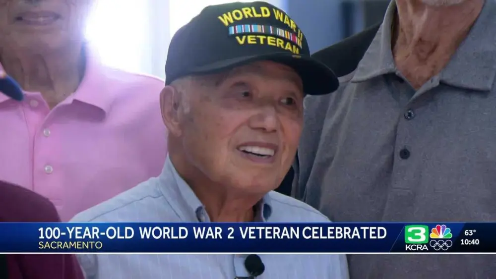 World War II veteran celebrates 100th birthday with fellow veterans in California