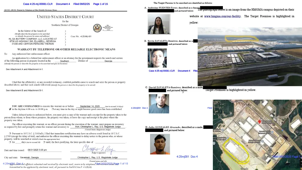 Documents detail who and what federal authorities were searching for in Hyundai Megasite ICE raid