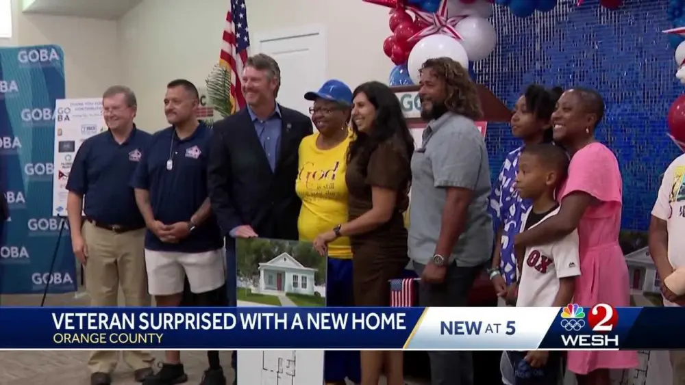 Veteran surprised with new house after her prior home damaged by hurricane