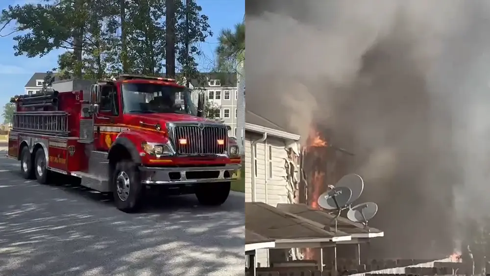 Video shows crews responding to house fire in Rincon