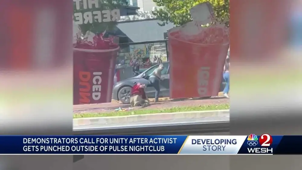 Demonstrators call for solidarity after assault near Pulse memorial