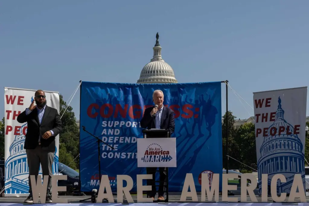 160-mile march for democracy arrives in Washington from Philadelphia